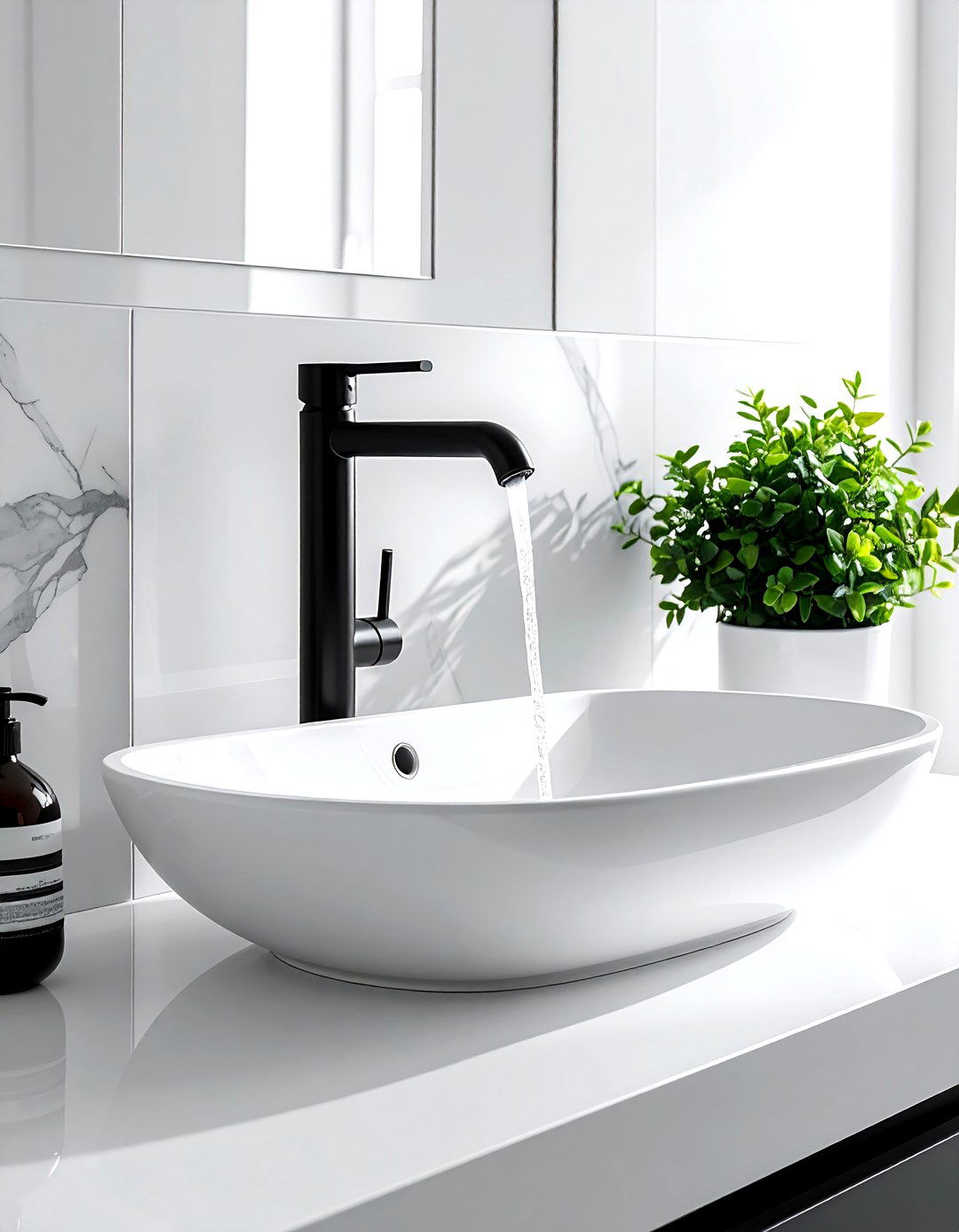 Black bathroom faucet - 30 black bathroom accessories ideas