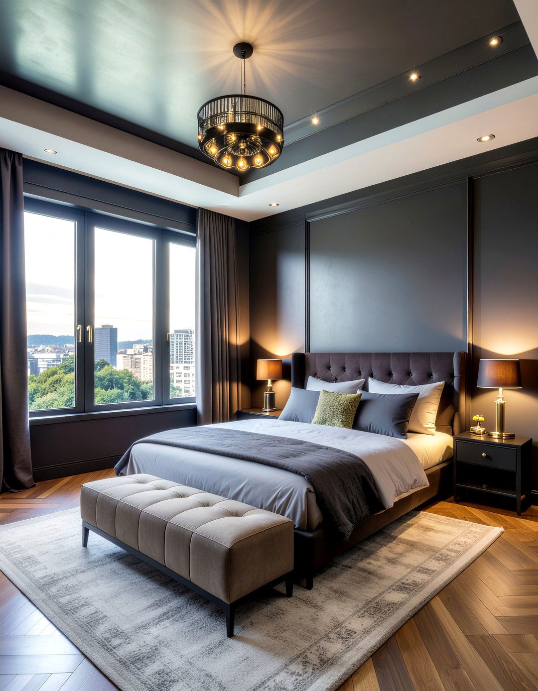 Black bedroom ceiling - 30 bedroom ceiling ideas