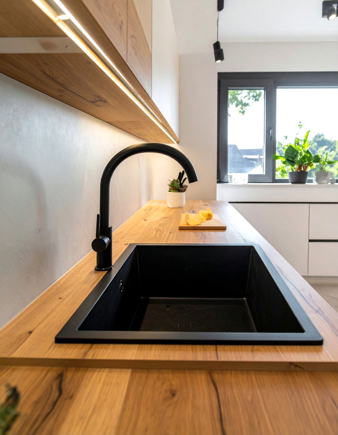 Black concrete kitchen sink - 30 concrete sink ideas