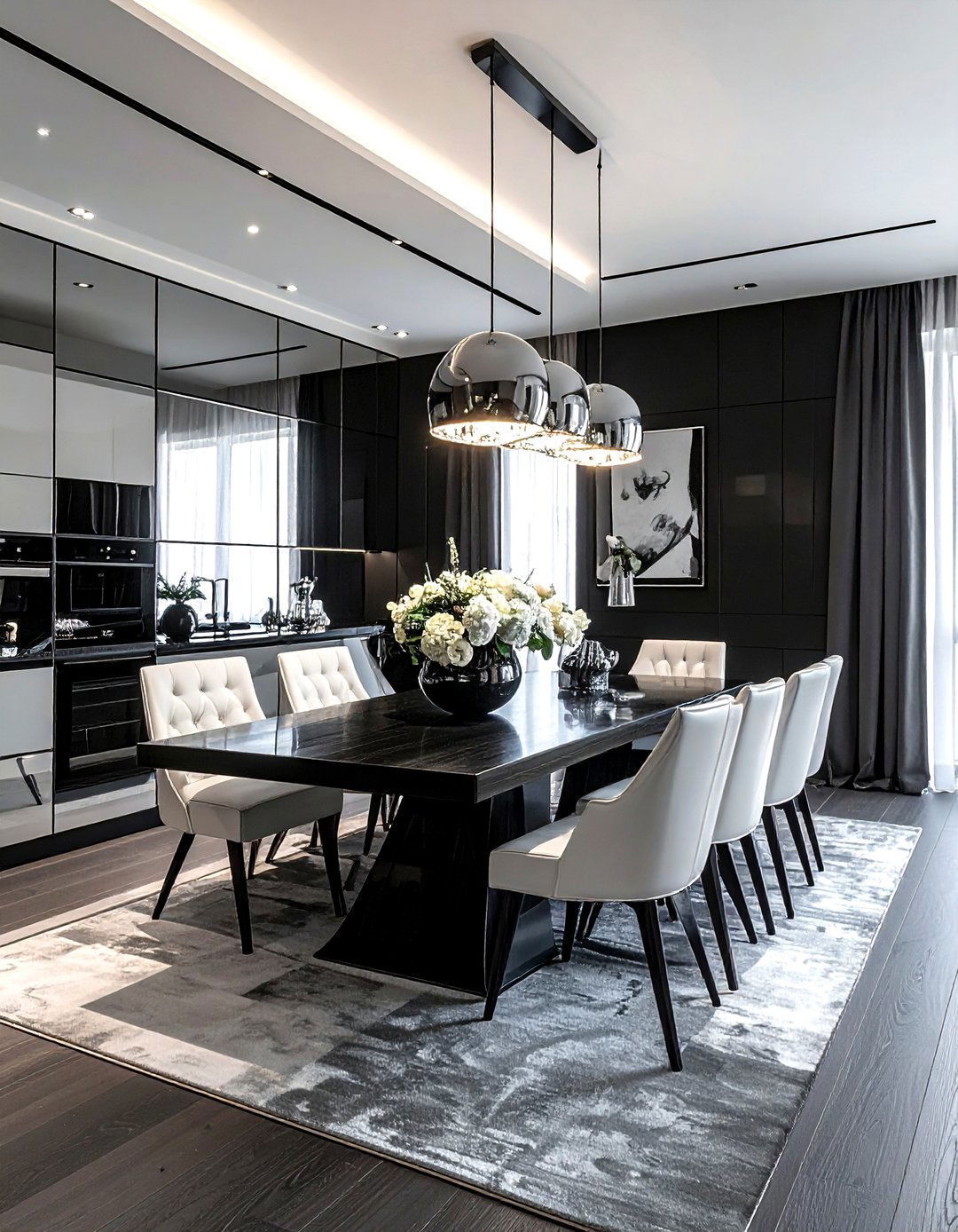 Black dining room - 30 dining room paint ideas