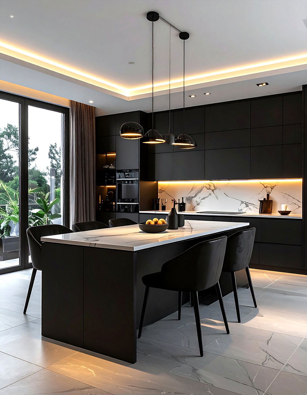 Black dining room built in - 30 dining room built-in buffet ideas