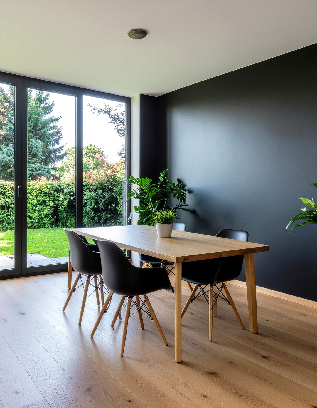 Black dining room wall - 30 Portland dining room ideas