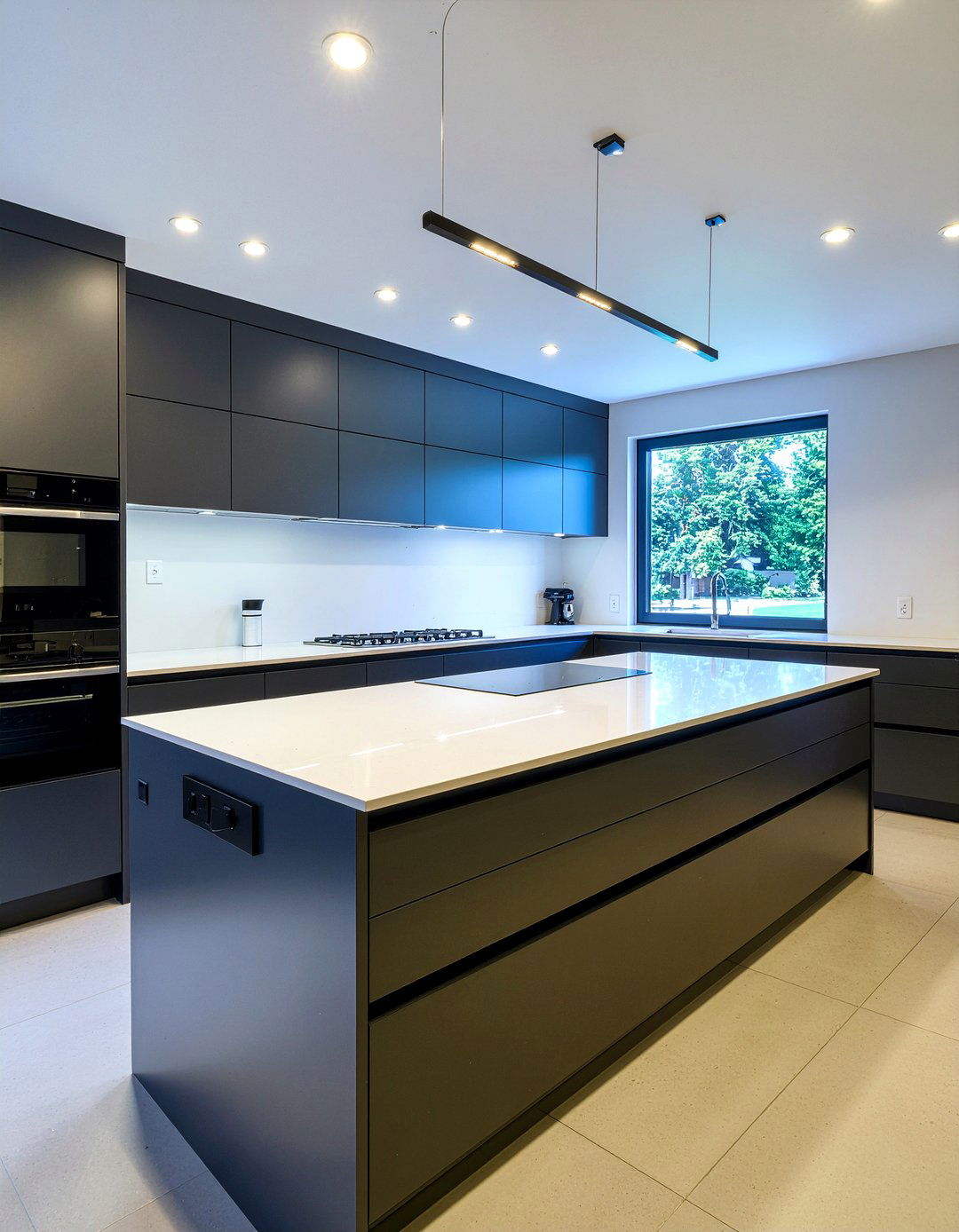 Black edge pulls for modern cabinets - 30 black kitchen hardware ideas