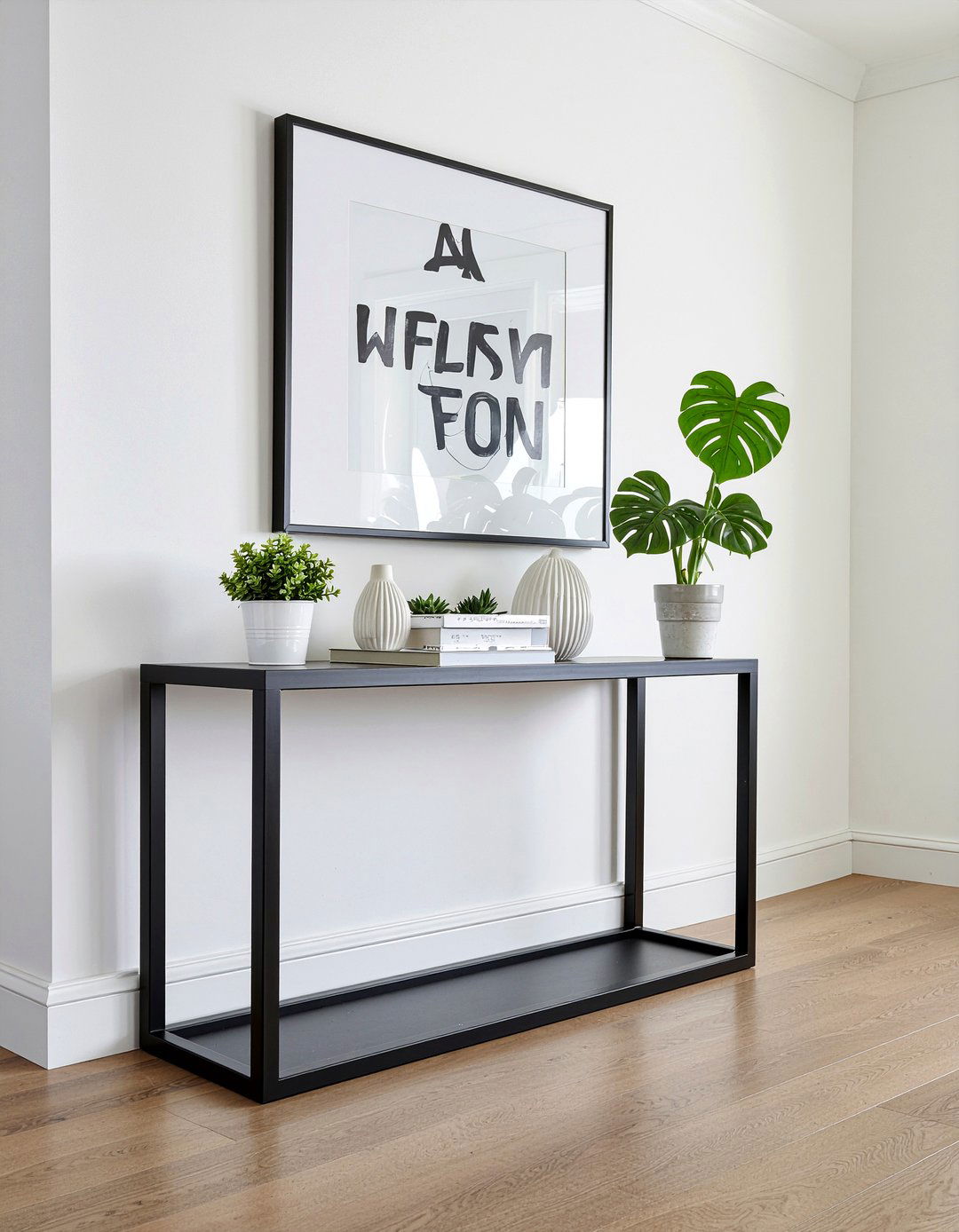 Black entryway table - 30 living room entry table ideas