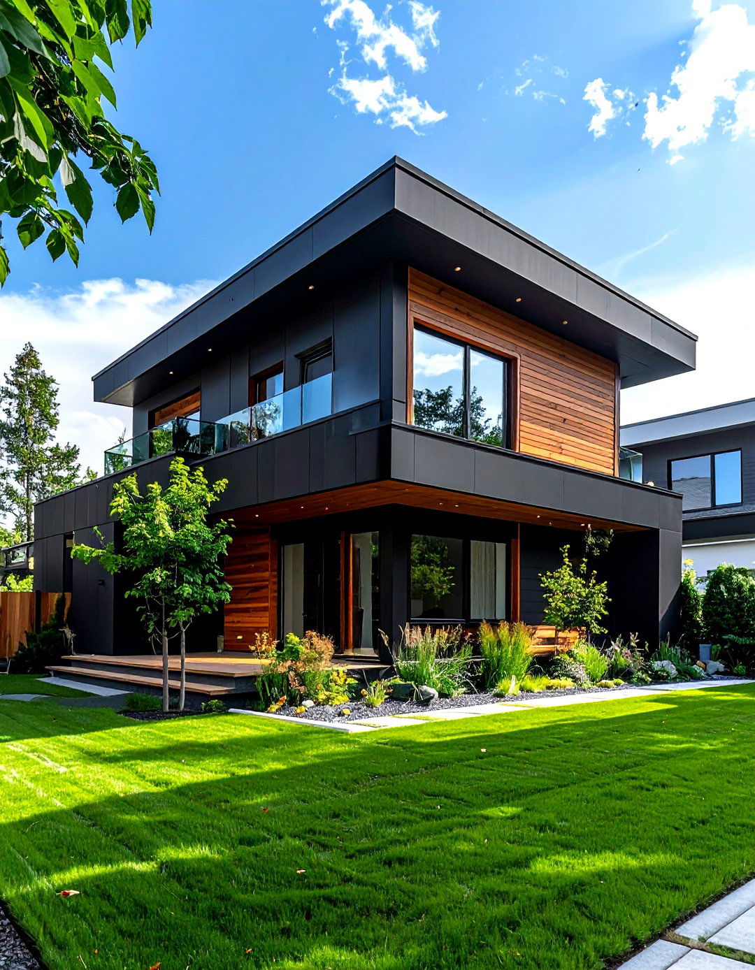 Black exterior house paint - 30 black decor ideas