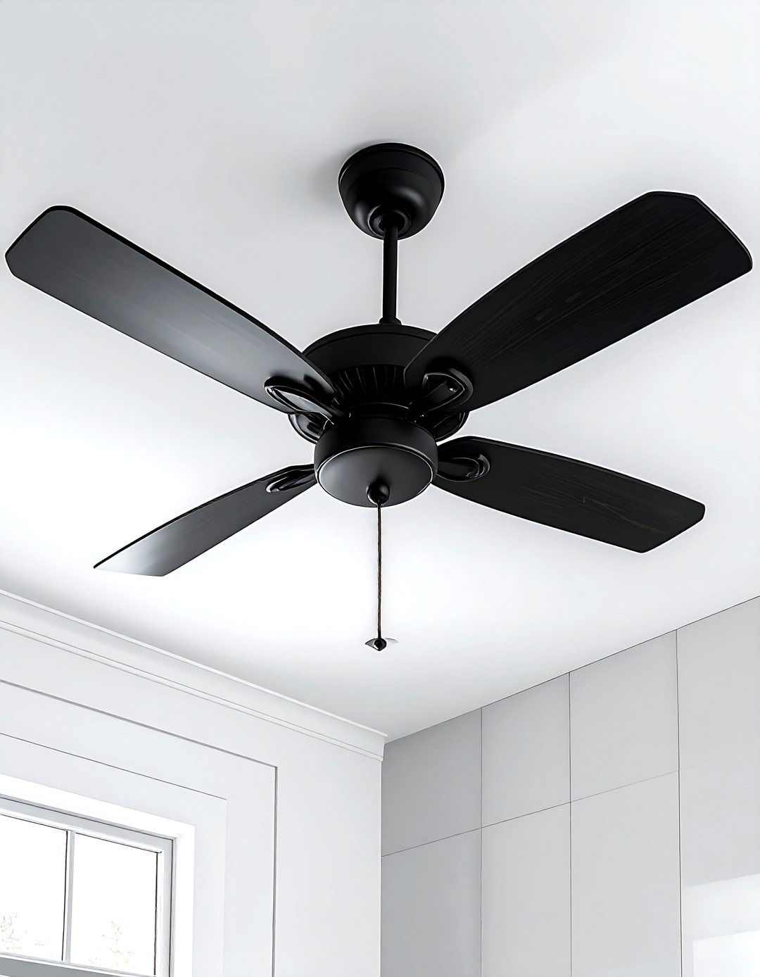 Black farmhouse ceiling fan - 30 farmhouse black living room ideas