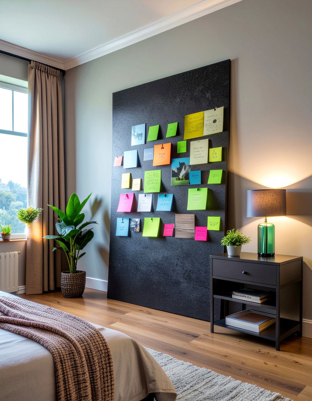 Black felt pin board - 30 bedroom bulletin boards