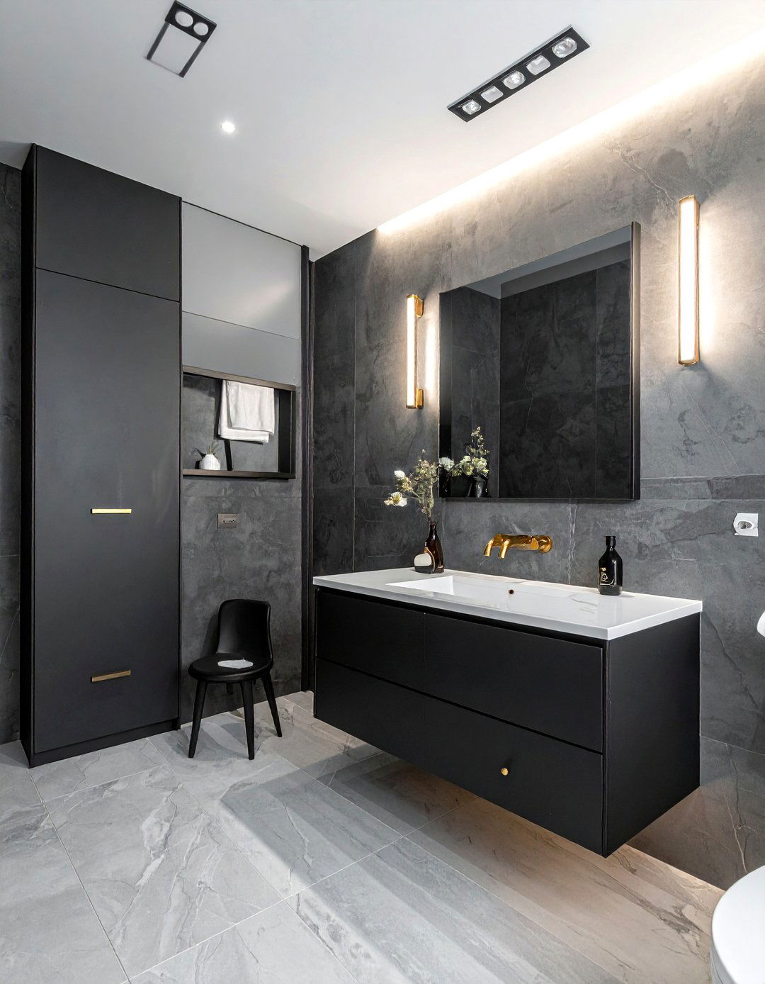 Black floating vanity - 30 floating vanity ideas