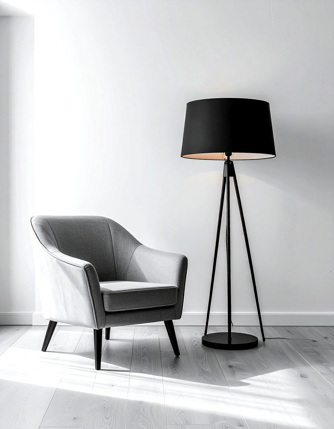 Black floor lamp - 30 black decor ideas