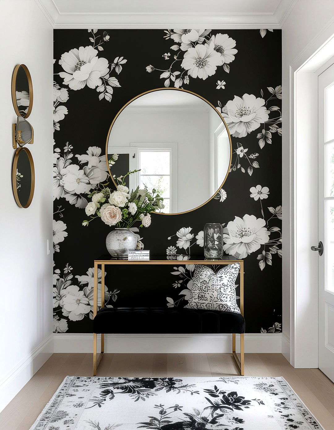 Black floral wallpaper - 30 floral wallpaper ideas