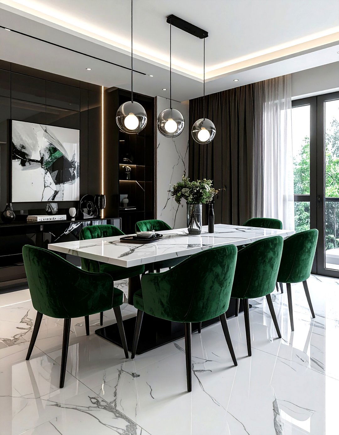 Black flush mount light - 30 flush mount dining room light ideas