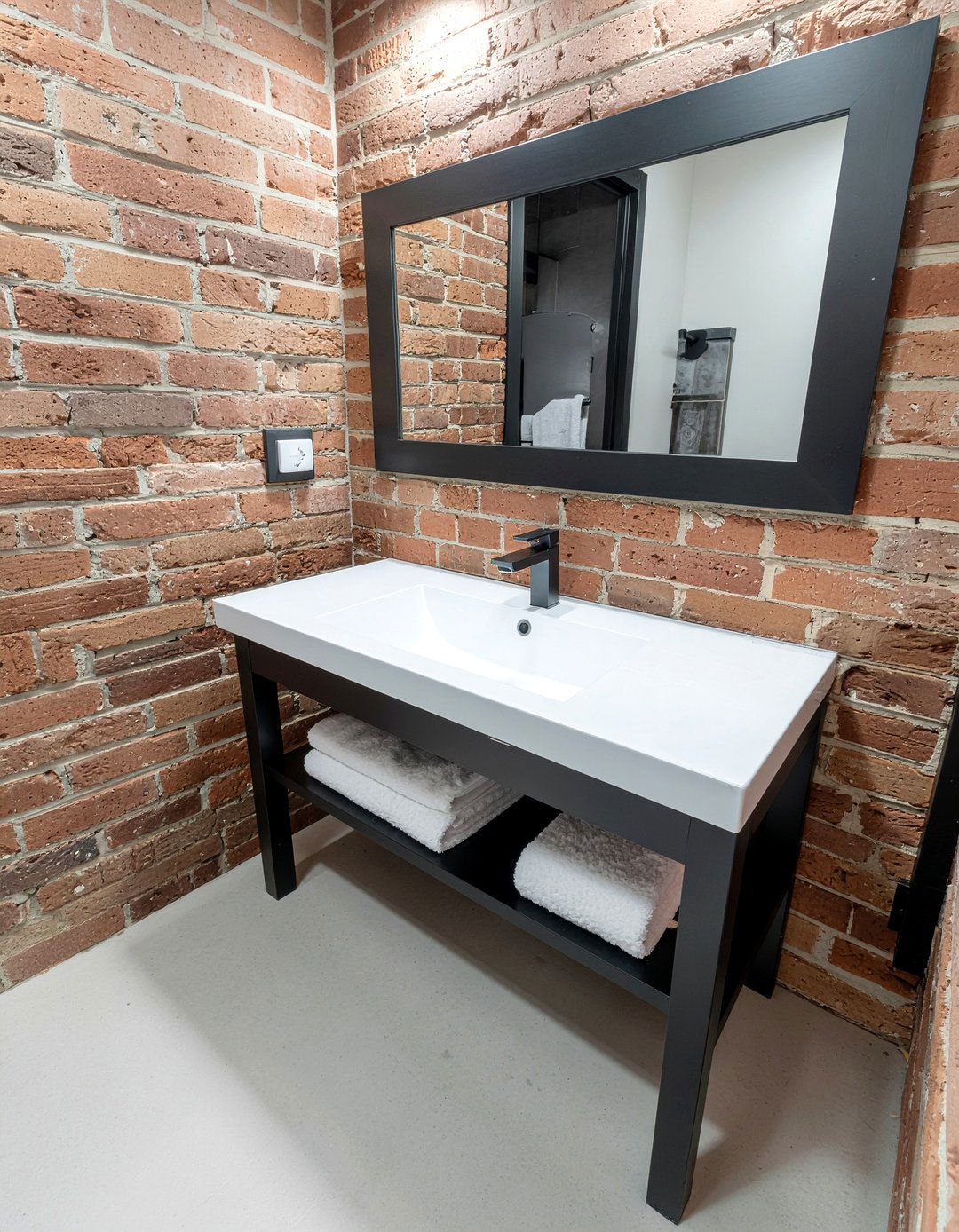 Black frame mirror TV - 30 bathroom mirror TV ideas