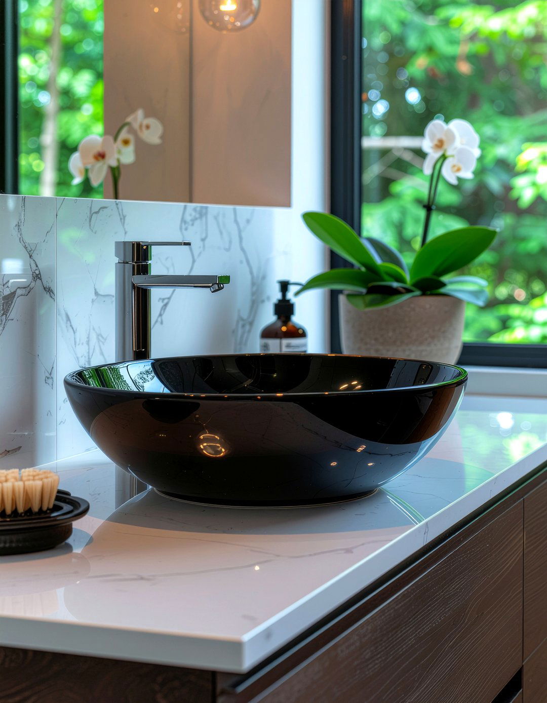 Black glass sink - 30 glass sink ideas