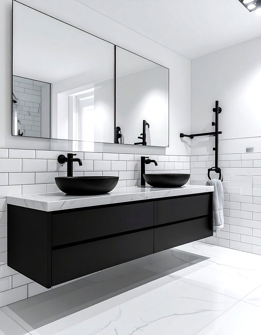 Black hardware bathroom - 30 best home decor ideas