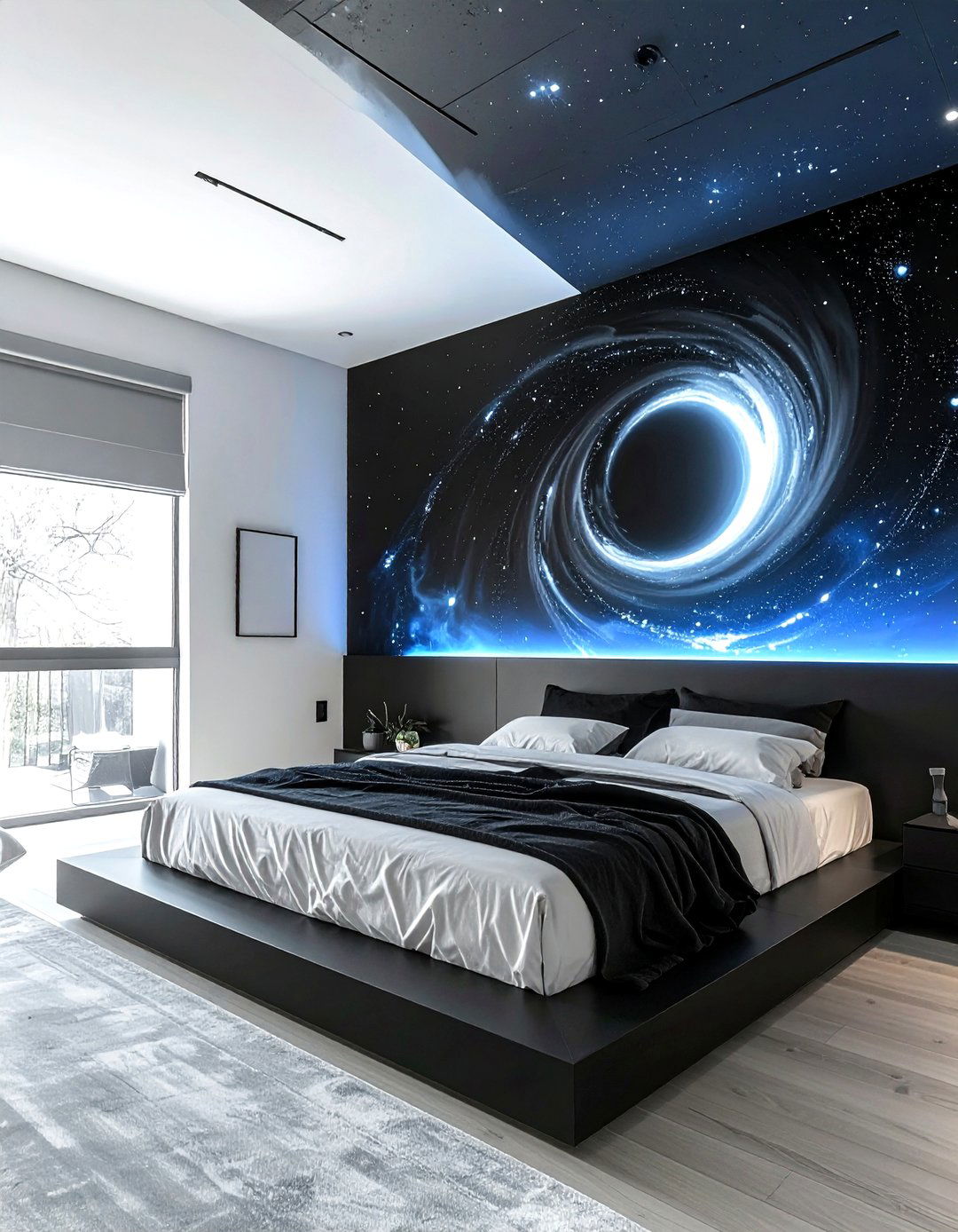 Black hole mural - 30 planet bedroom ideas