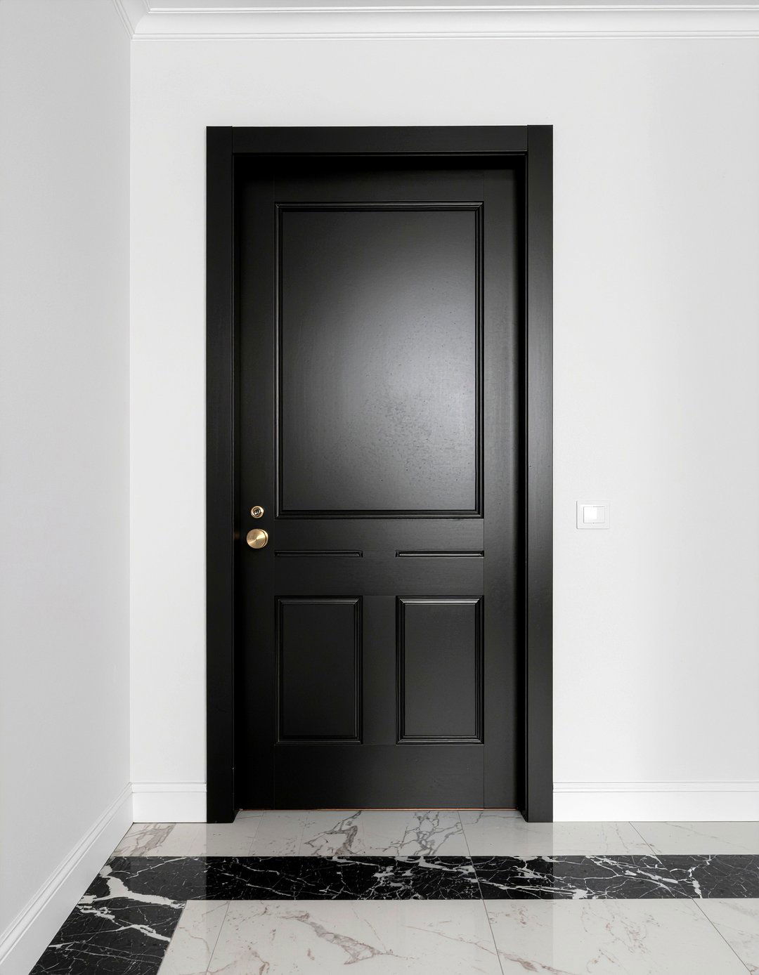 Black interior door - 30 bedroom door designs