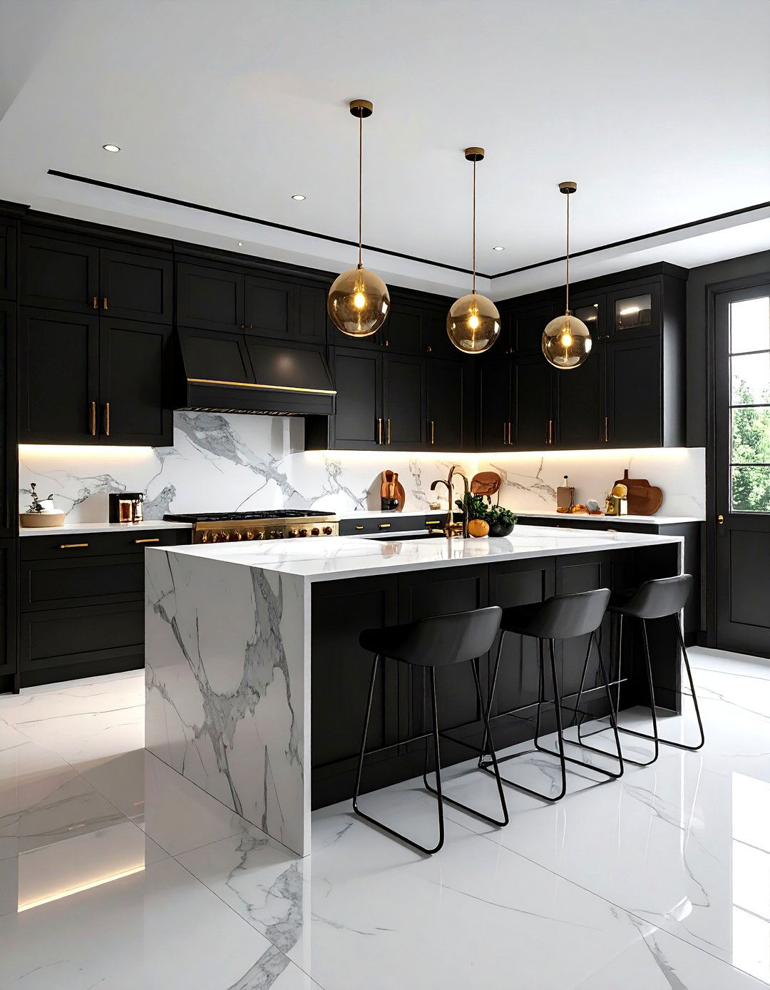 Black kitchen cabinets - 30 kitchen goals ideas