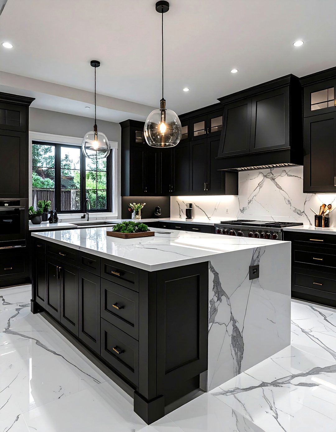 Black kitchen cabinets quartz countertops - 30 black kitchen cabinet ideas