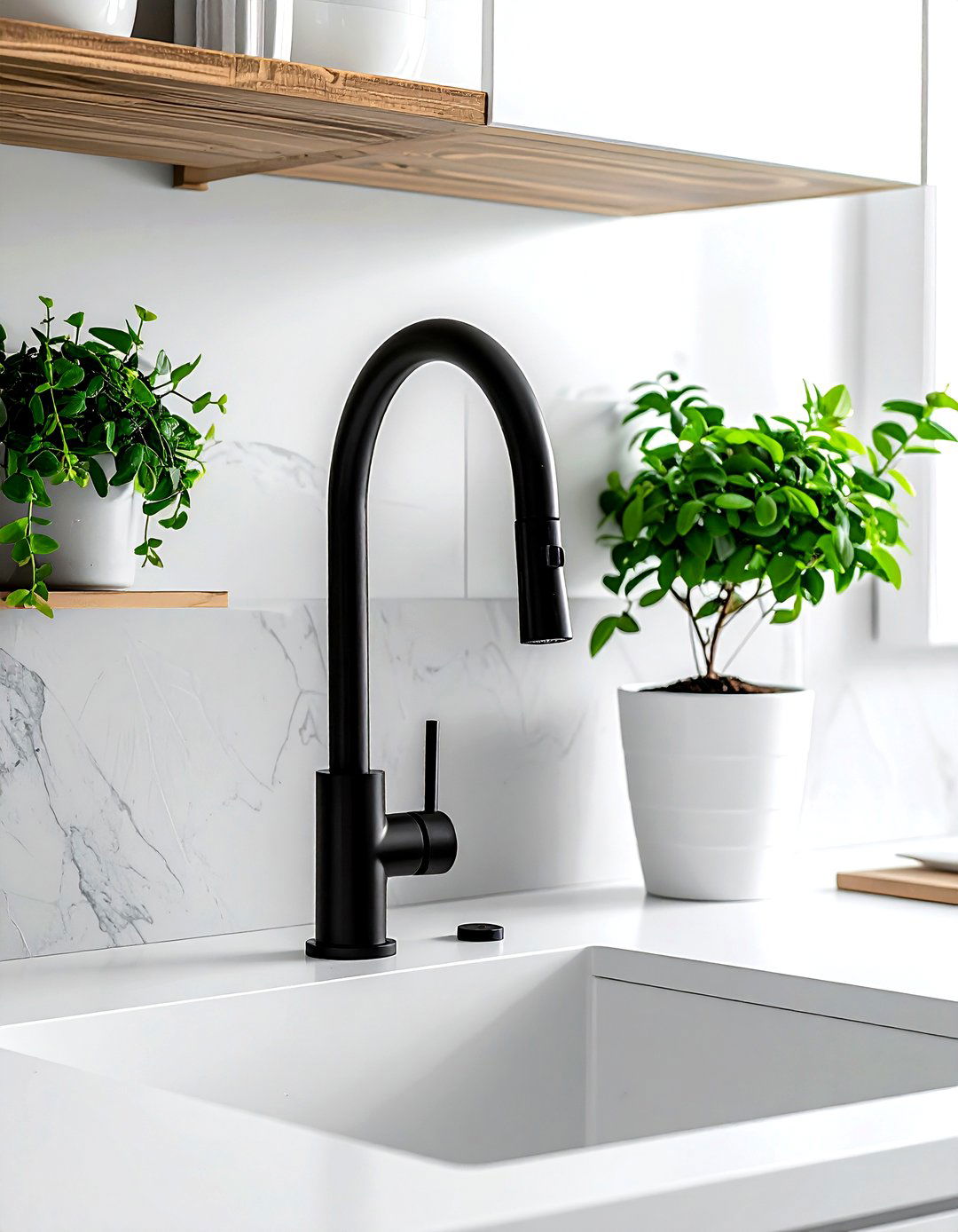 Black kitchen faucet - 30 Home Depot kitchen ideas
