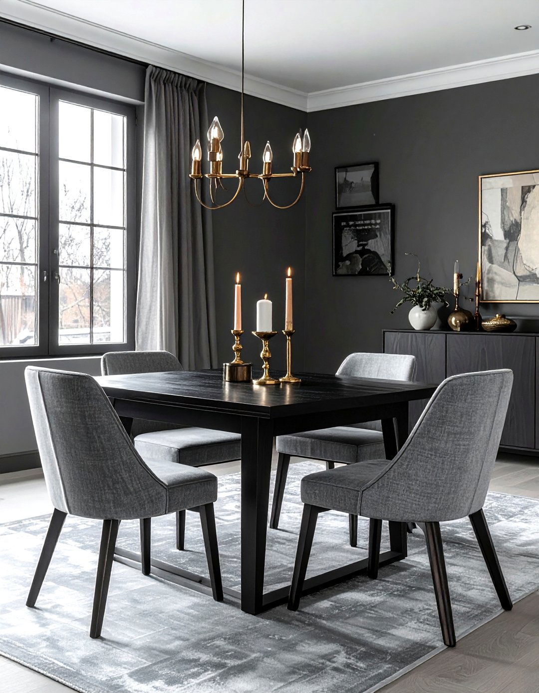 Black live edge dining - 30 live edge dining room ideas