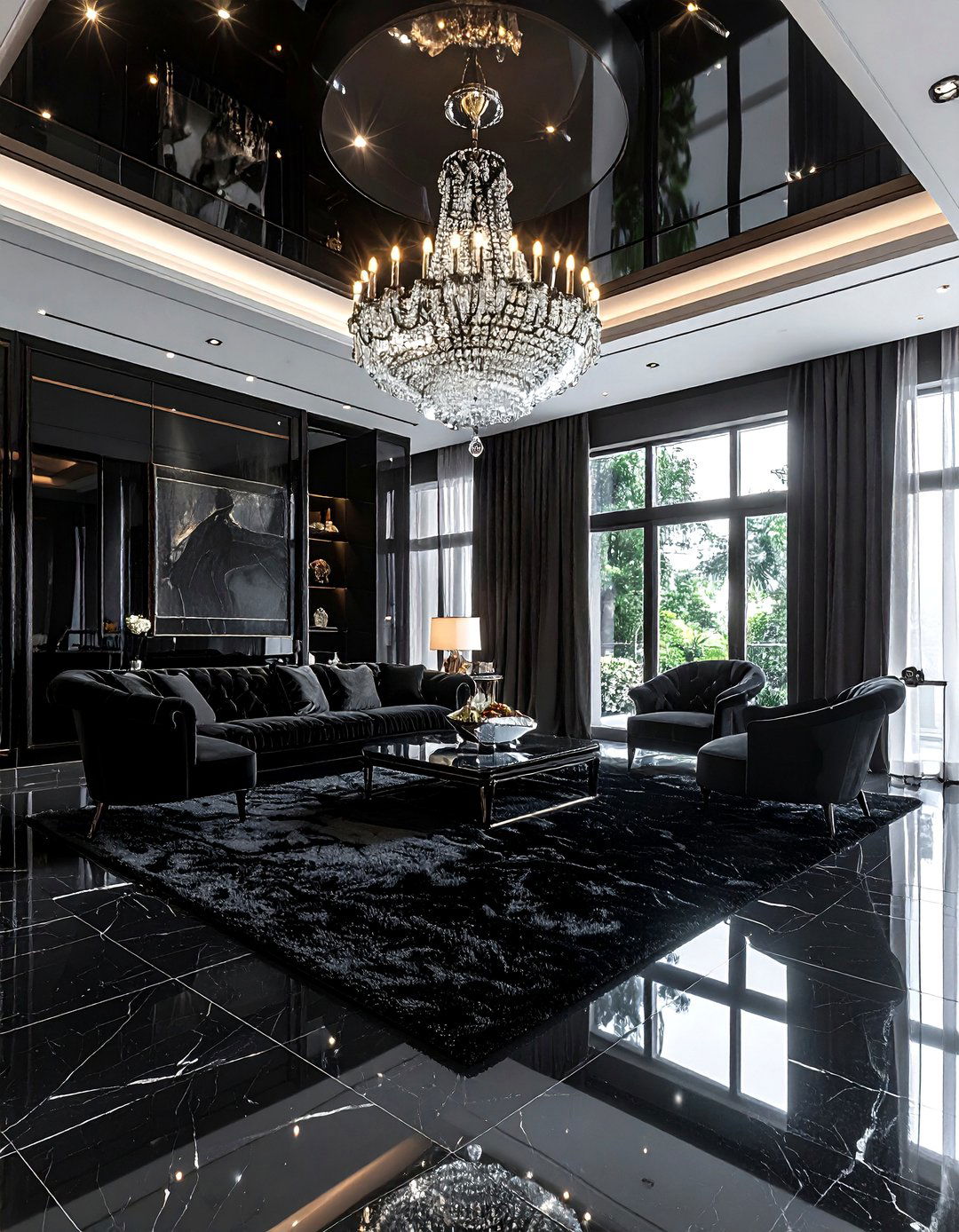 Black luxury living room - 30 black living room decor ideas