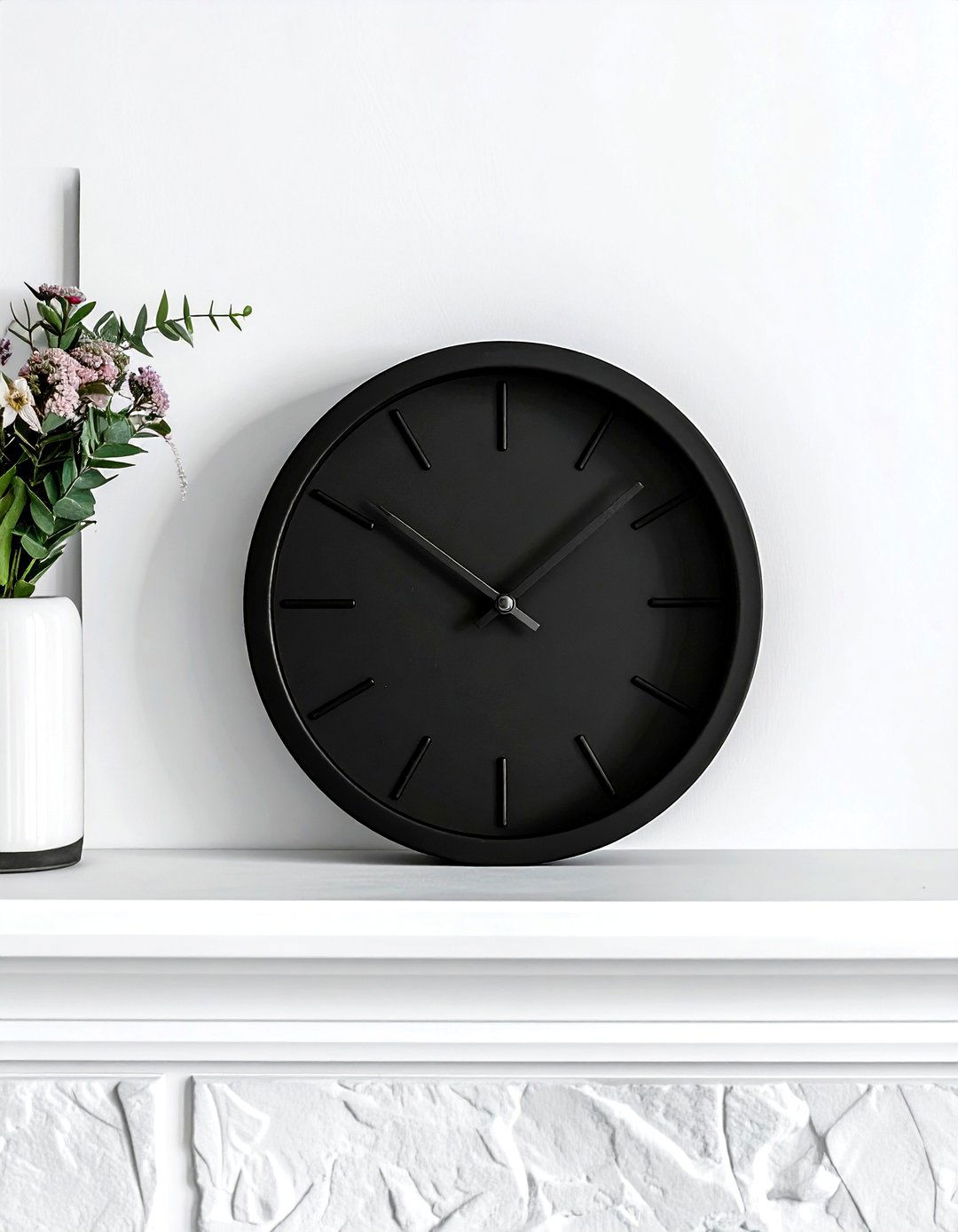 Black mantel clock - 30 living room mantel clocks