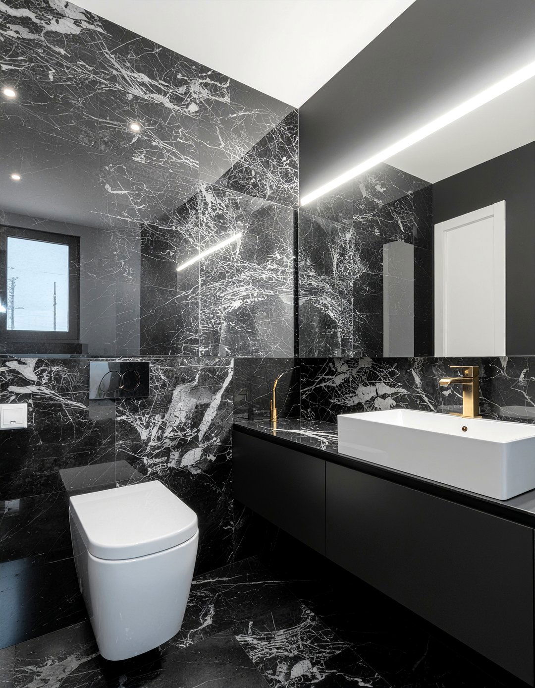 Black marble bathroom - 30 luxe bathroom ideas