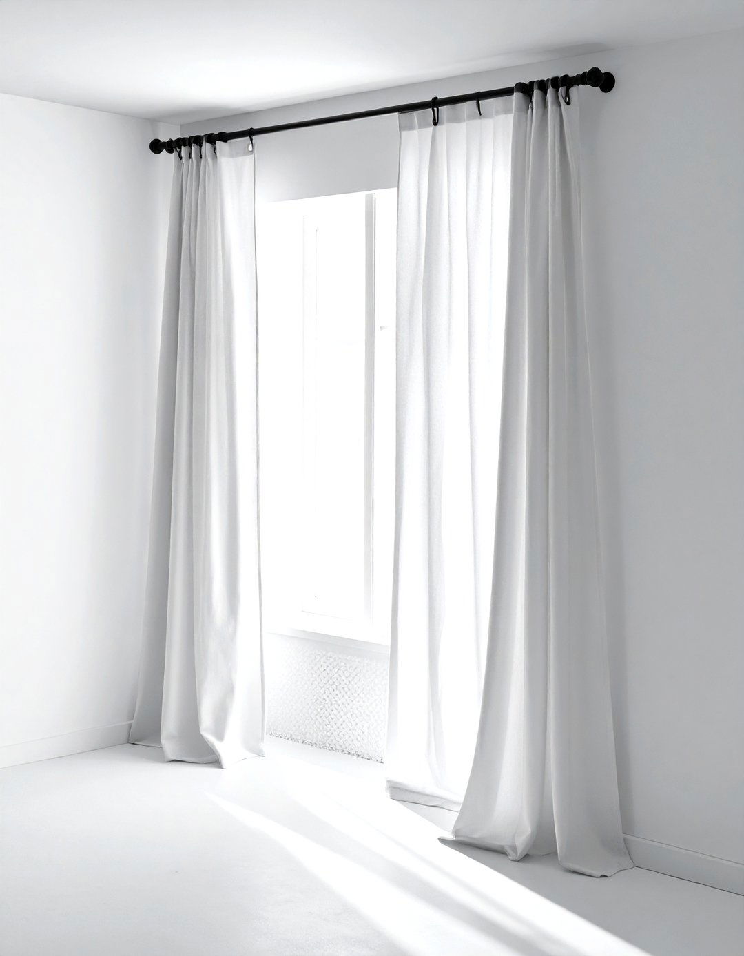 Black metal curtain rod - 30 curtain rod ideas