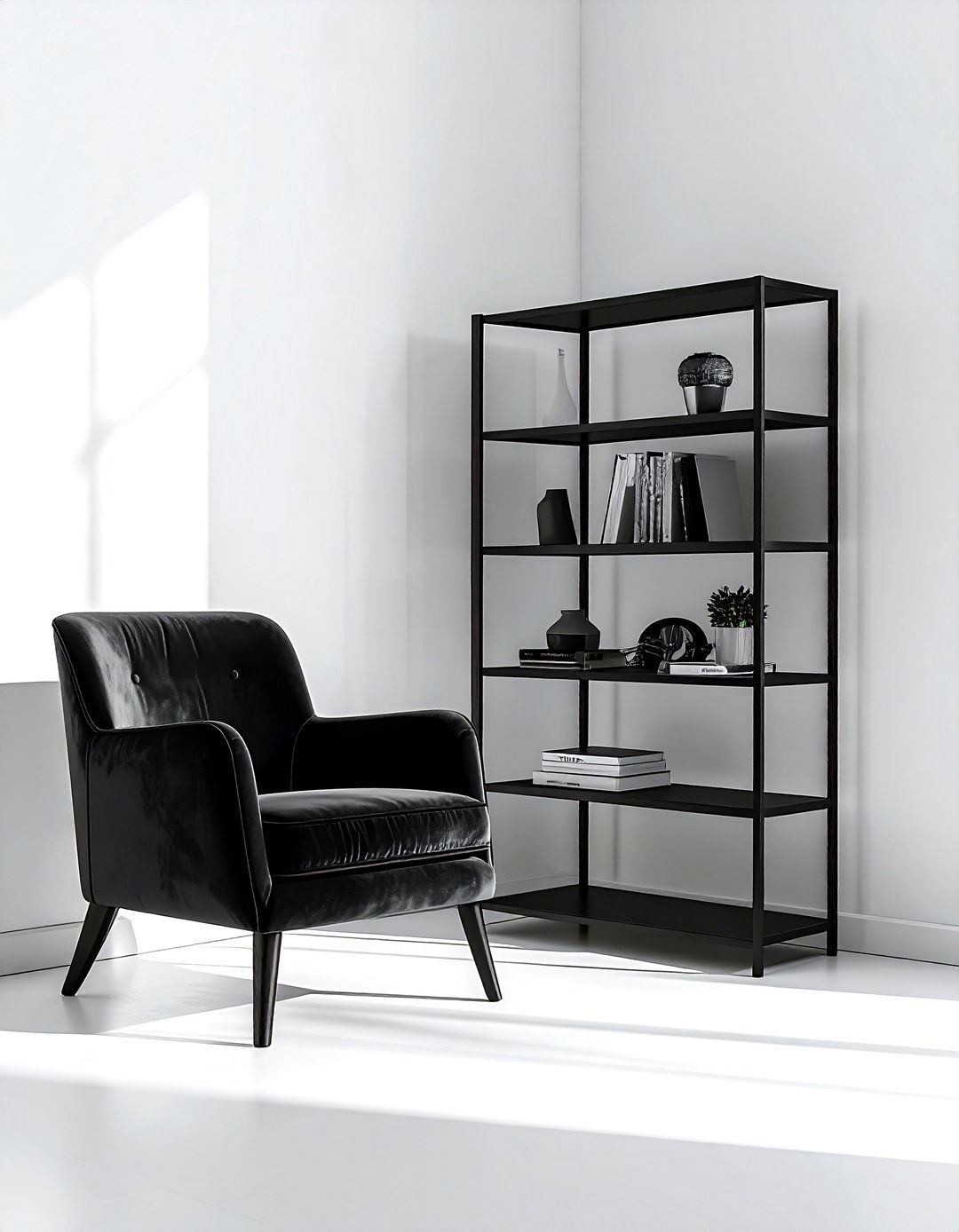 Black metal magazine rack - 30 living room black metal furniture ideas