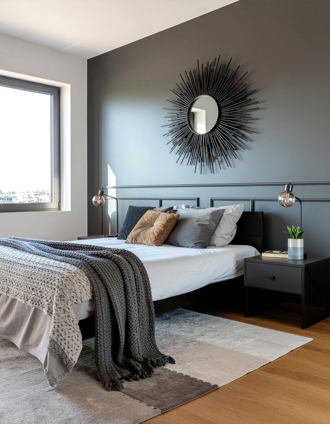 Black metal sunburst mirror - 30 bedroom sunburst mirrors