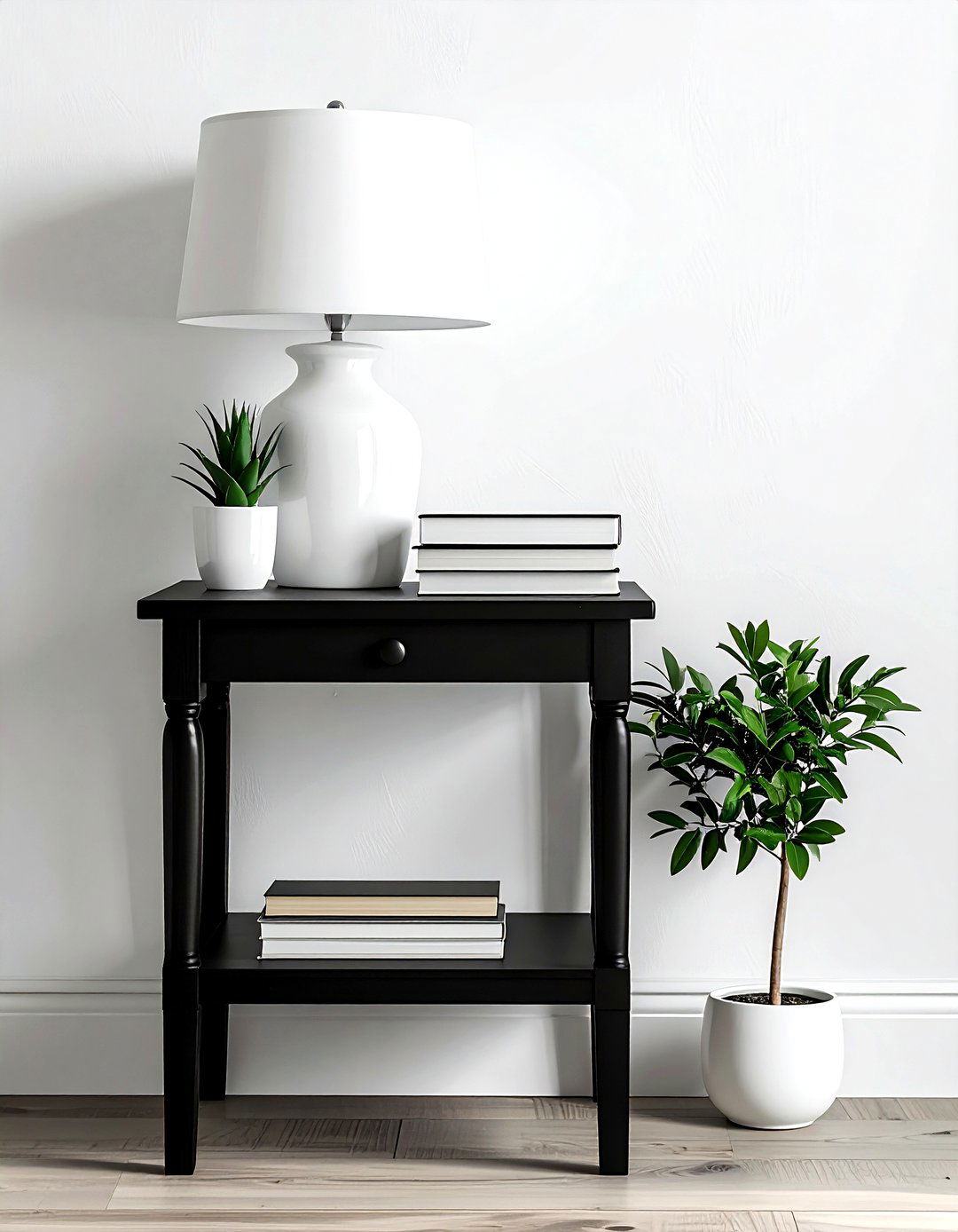 Black nightstand - 30 farmhouse black bedroom ideas