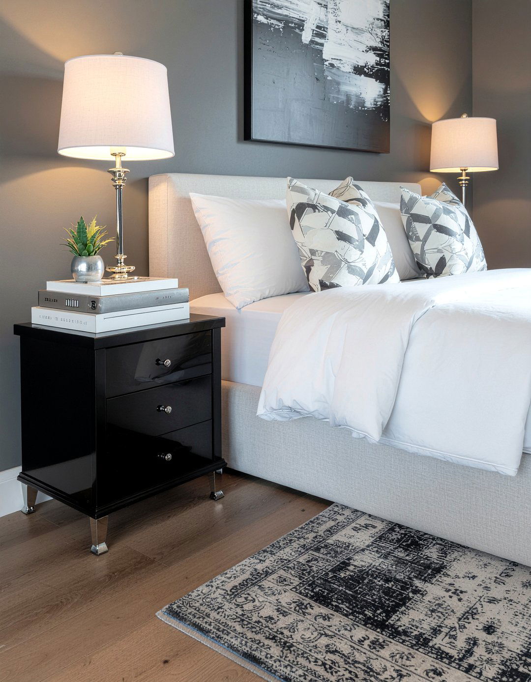 Black nightstand - 30 bedroom modern nightstands