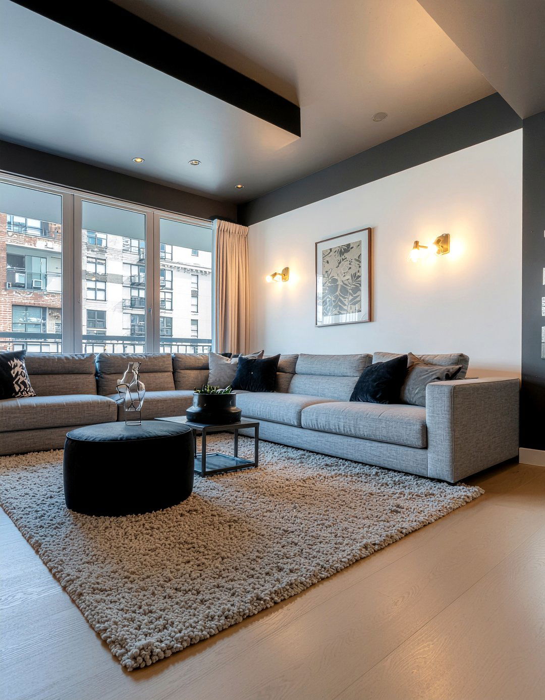 Black painted ceiling - 30 living room cathedral ceiling ideas