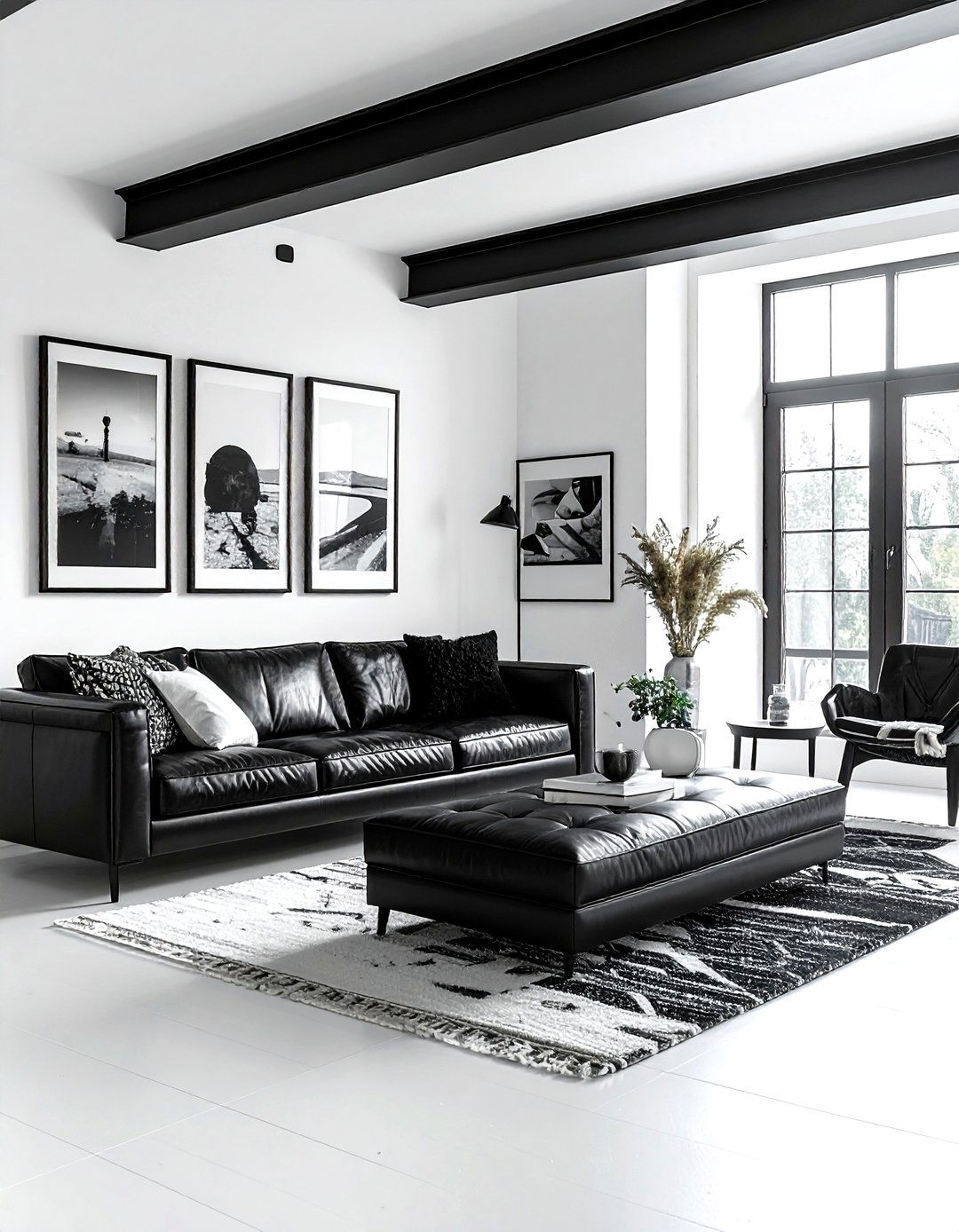 Black picture rail - 30 living room picture rail ideas