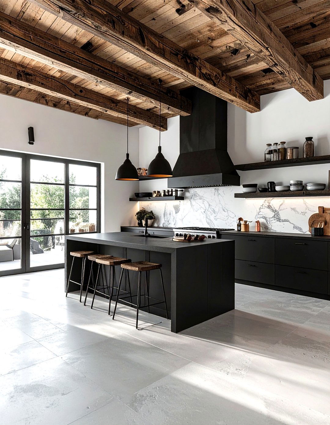 Black rustic kitchen - 30 rustic kitchen ideas