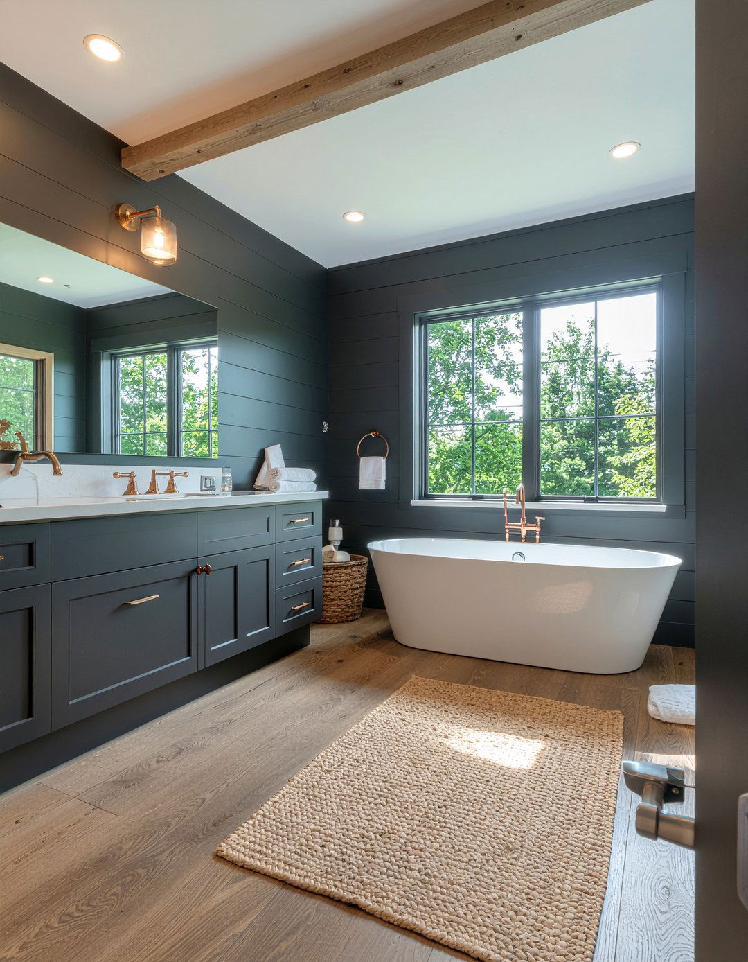 Black shiplap bathroom - 30 bathroom shiplap ideas