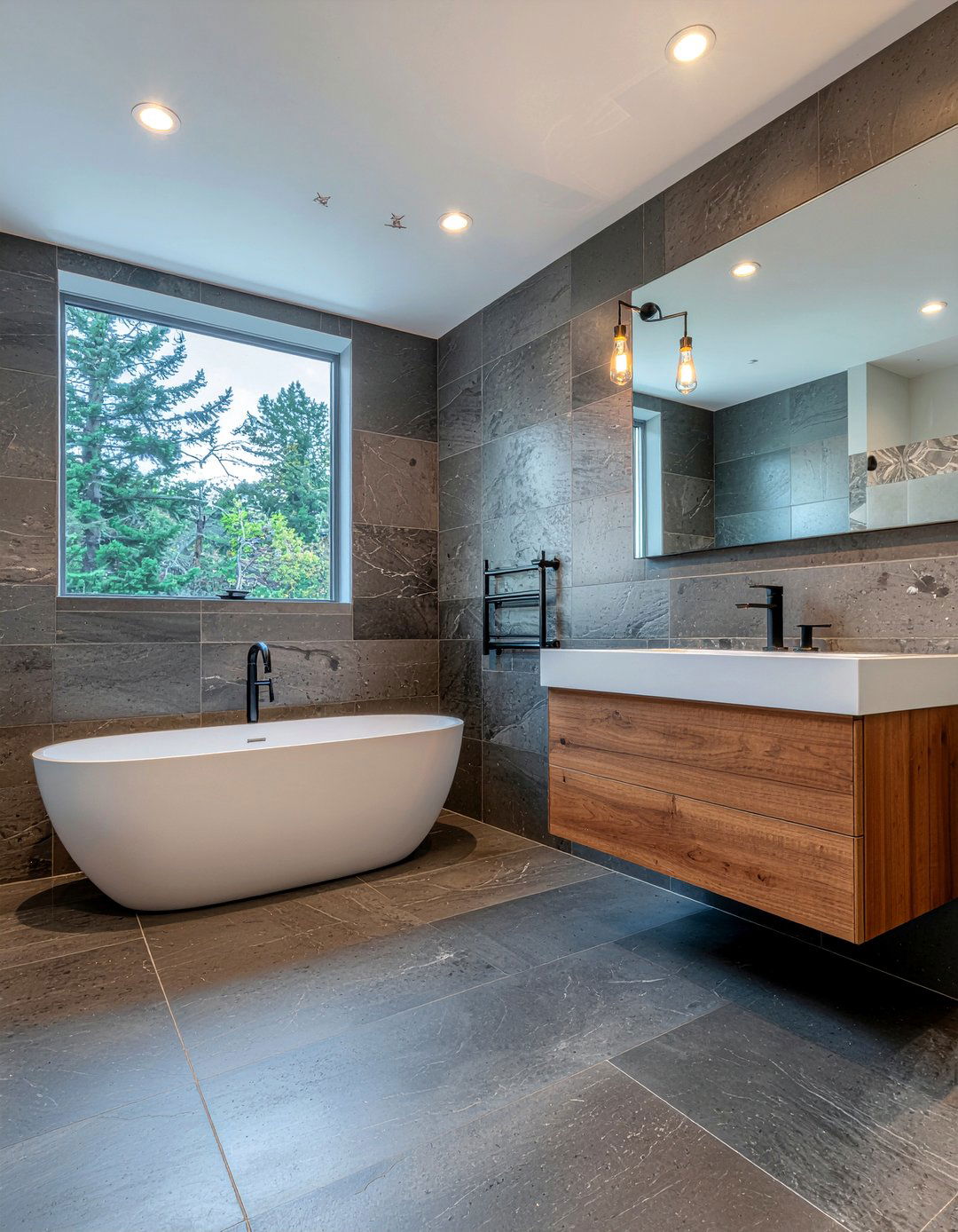 Black stainless hardware - 30 bathroom fixture accent ideas