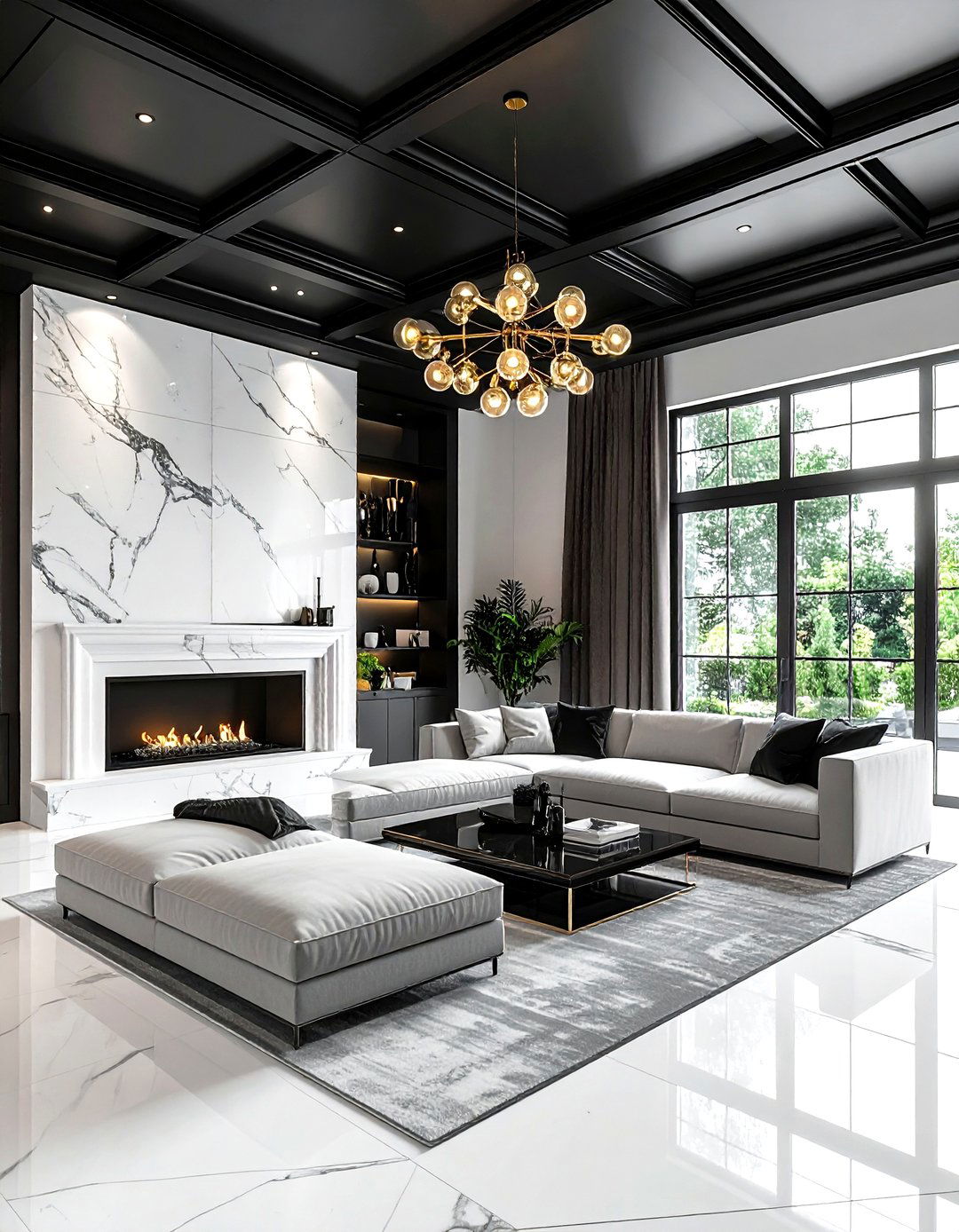 Black tin ceiling - 30 living room tin ceiling ideas