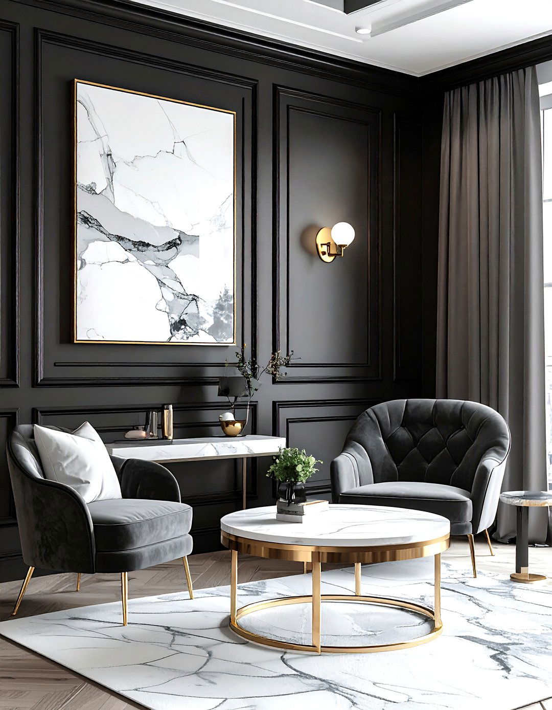 Black tongue and groove wall - 30 living room tongue and groove ideas