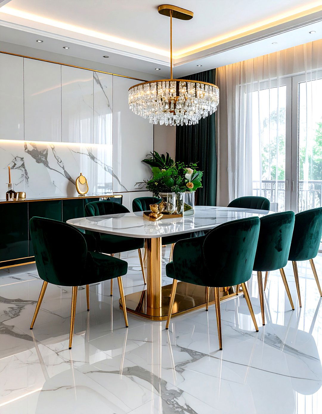 Black velvet dining chairs - 30 black dining room furniture ideas