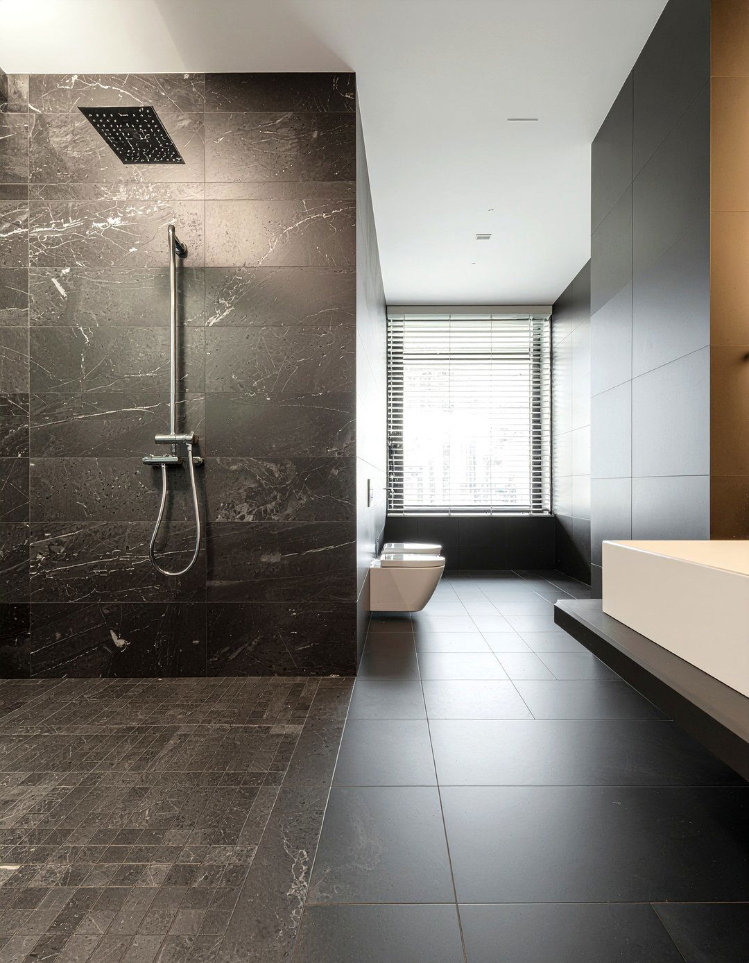 Black wet room - 30 all black bathroom ideas