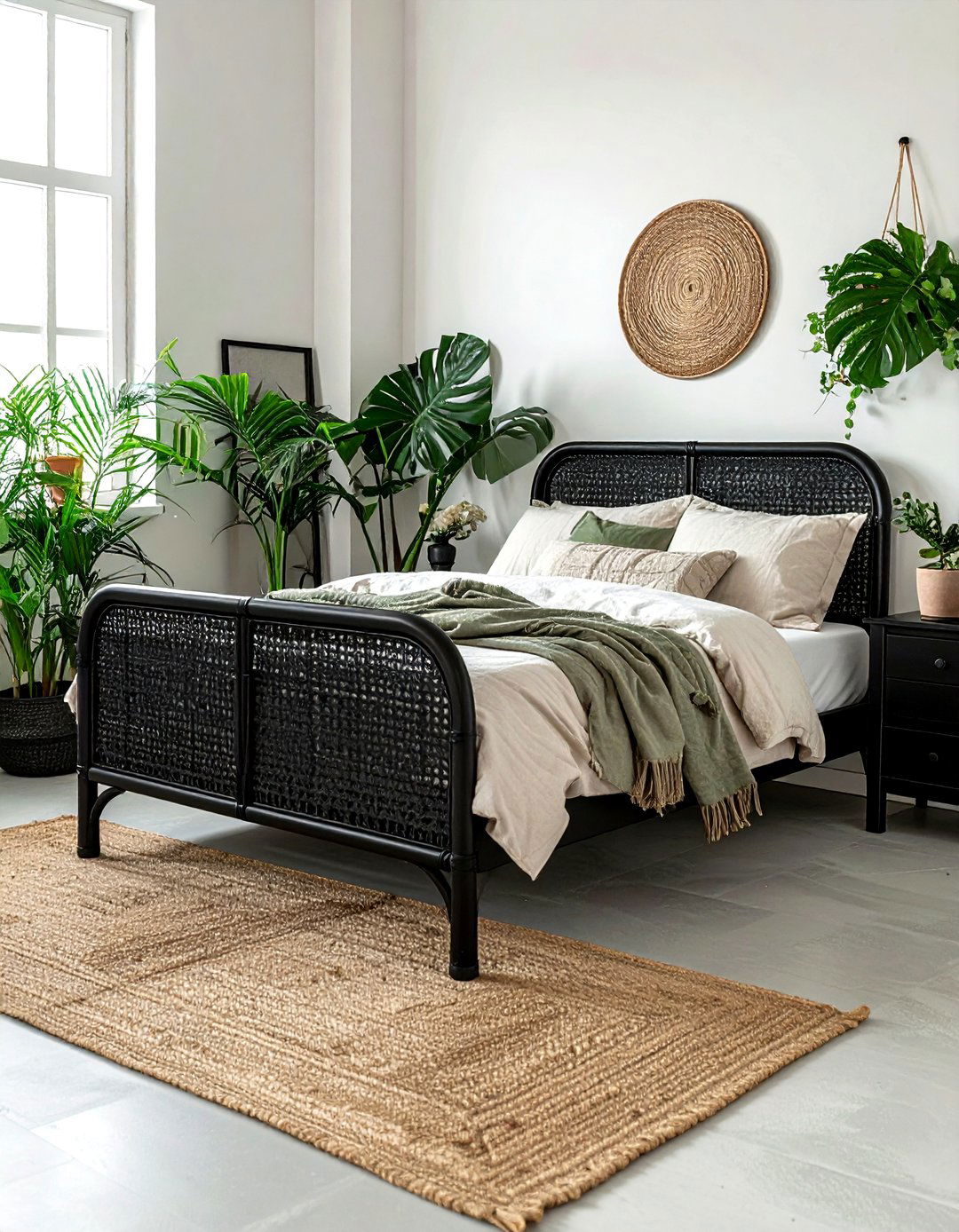 Black wicker bedroom furniture - 30 black bedroom furniture ideas