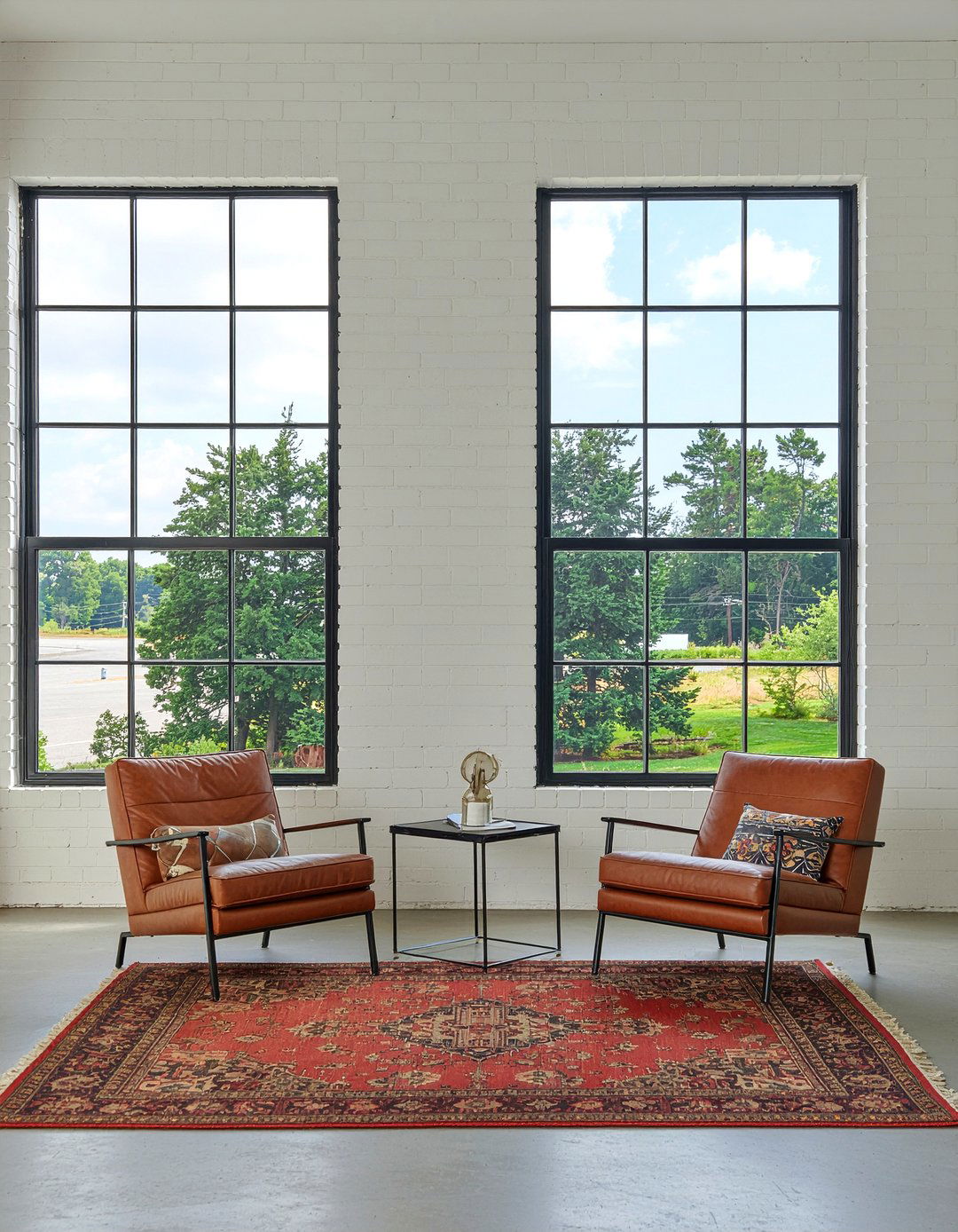 Black window frames - 30 new construction living room ideas