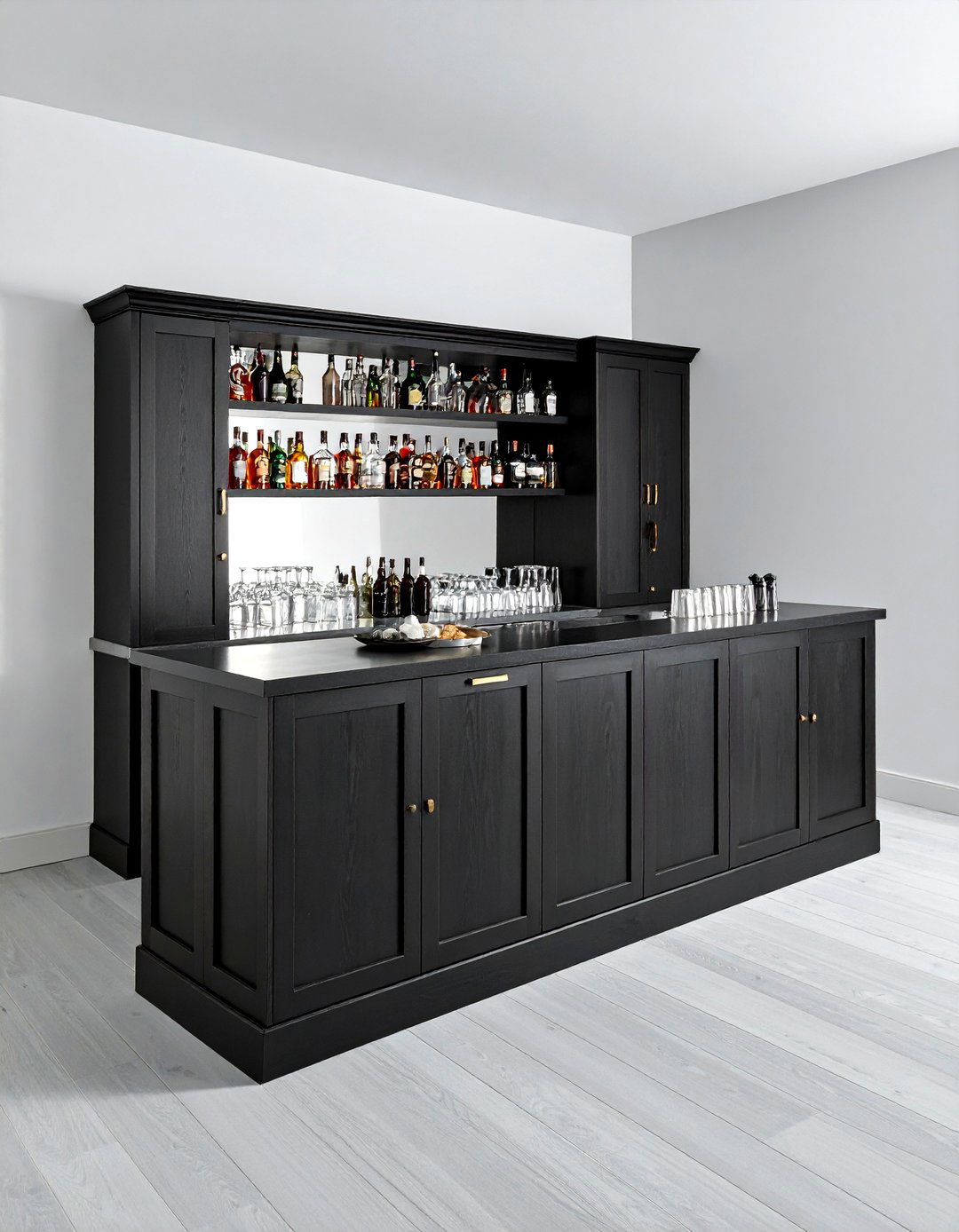 Black wood bar cabinet - 30 dining room bar cabinet ideas