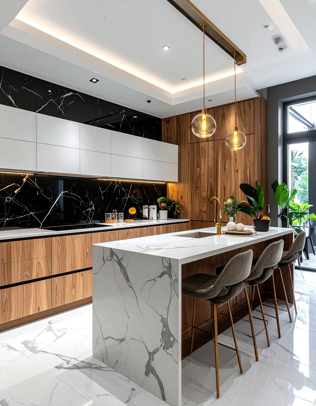 Black zellige backsplash - 30 zellige tile kitchen backsplash ideas