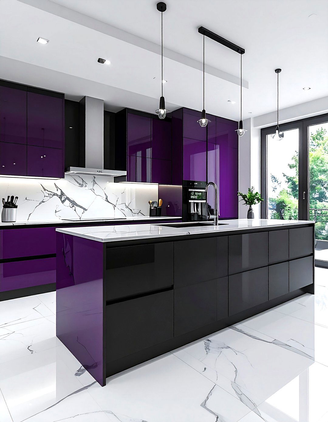 Blackberry kitchen cabinets - 30 purple kitchen color schemes