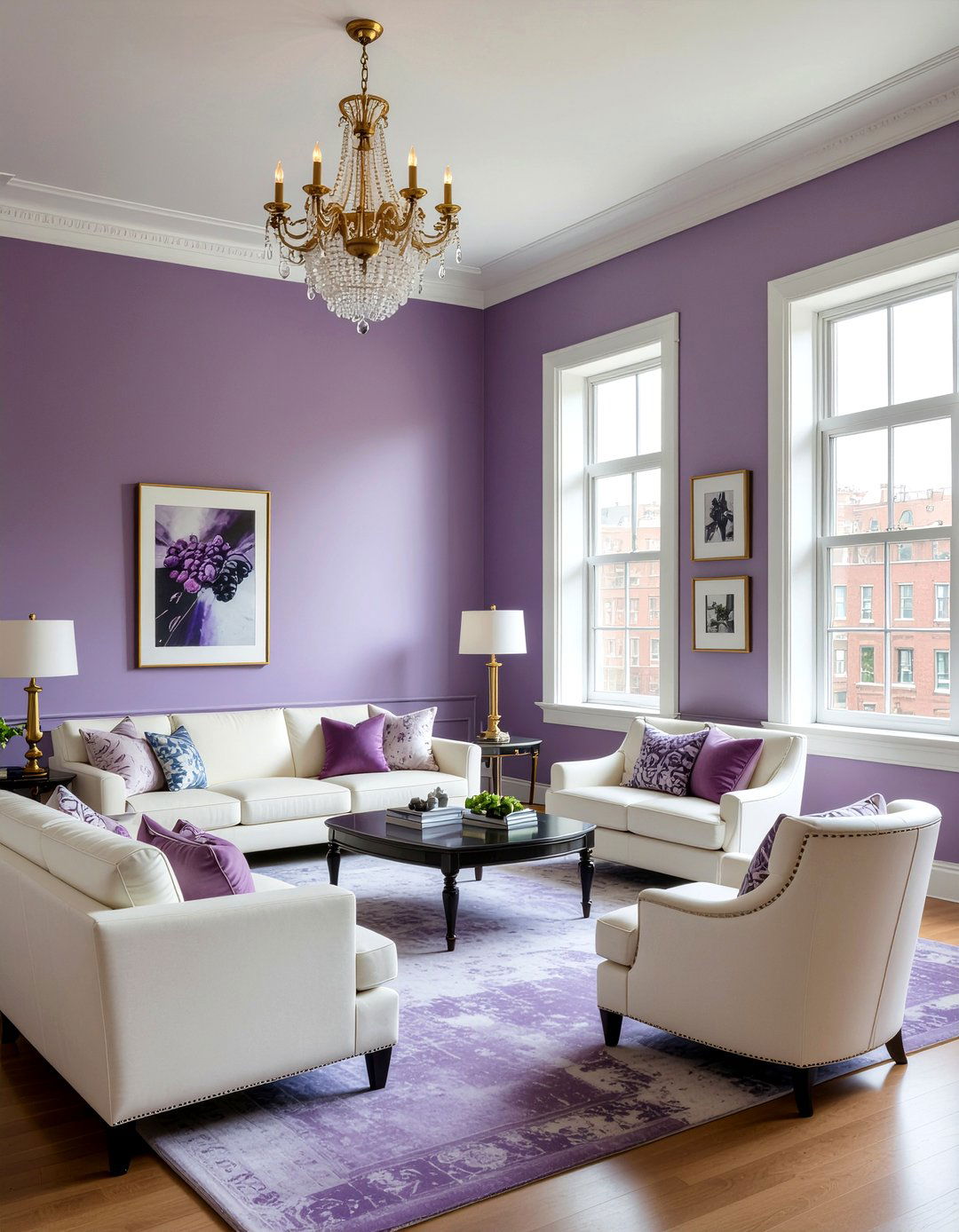 Blackberry paint color - 30 berry living room ideas