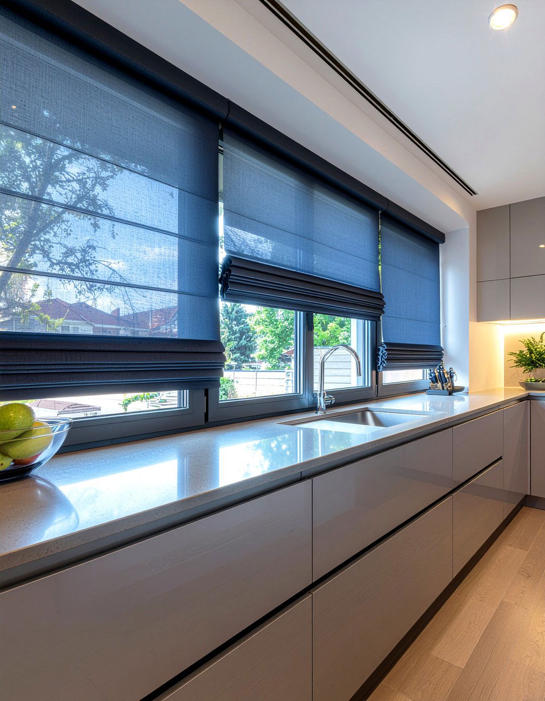 Blackout Roller Shades - 30 kitchen window treatment ideas