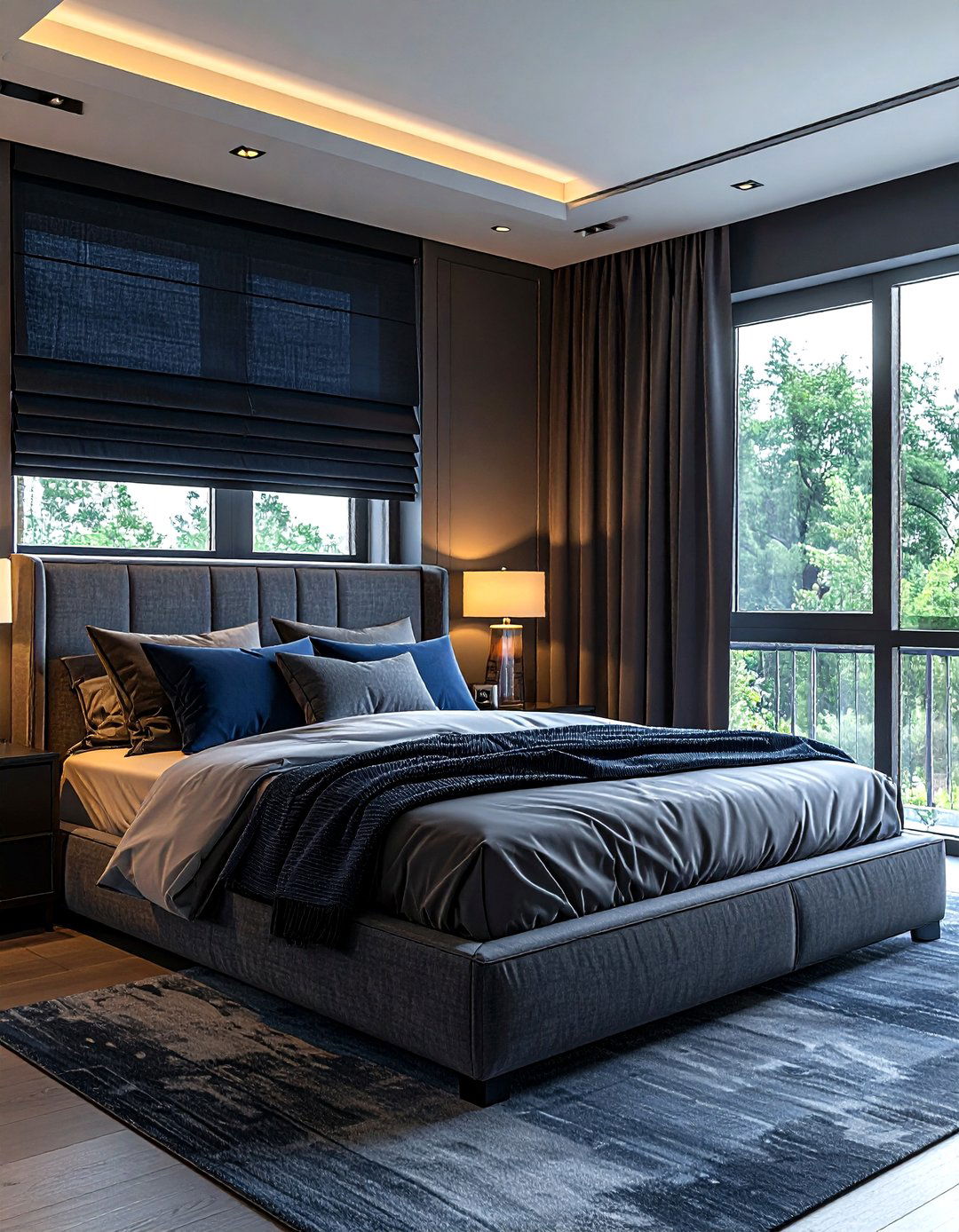 Blackout Roman Shades - 30 bedroom window treatment ideas