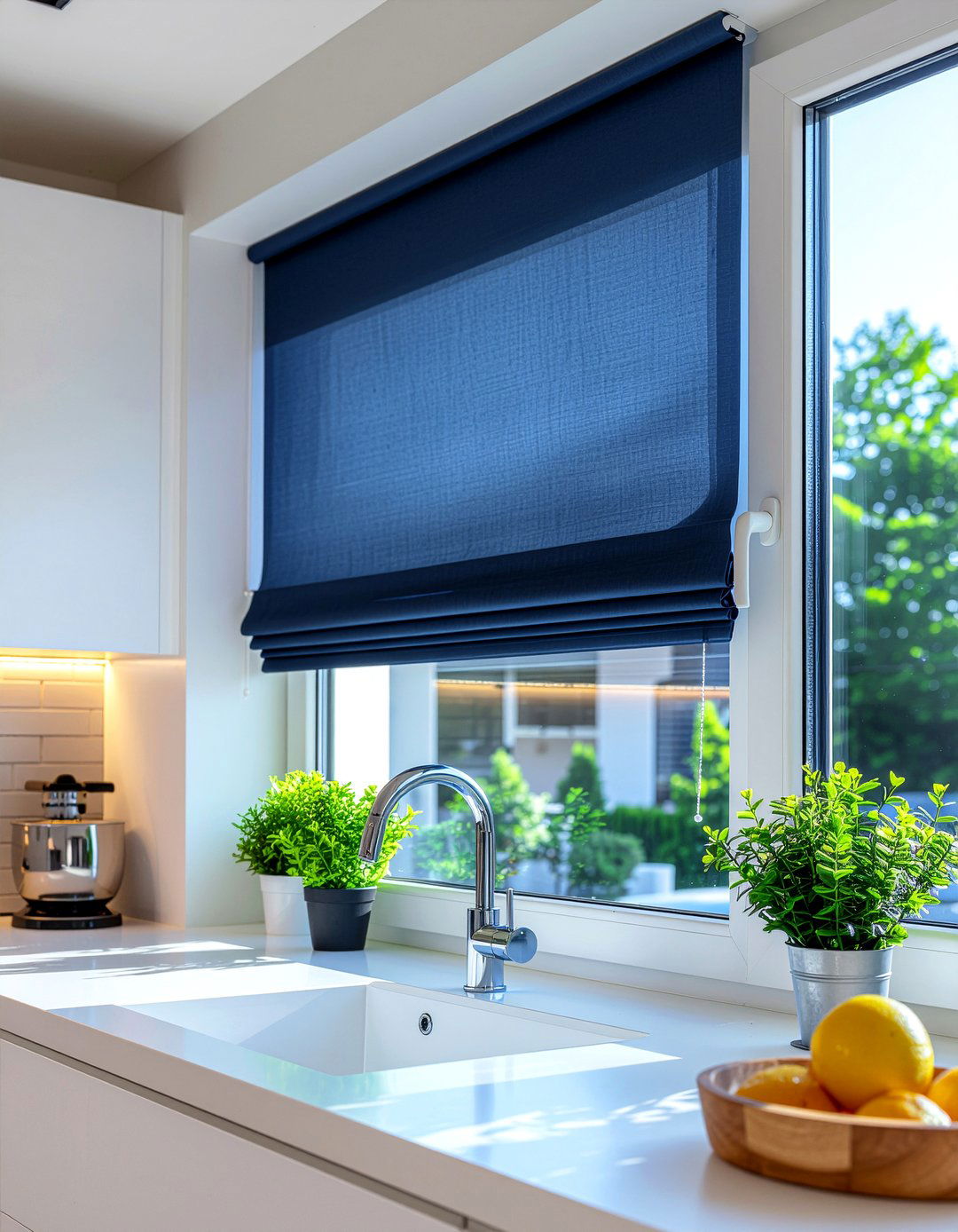 Blackout Roman Shades - 30 kitchen curtain ideas